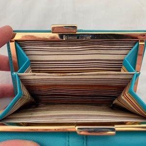 Vintage Etienne Aigner Blue Leather Wallet